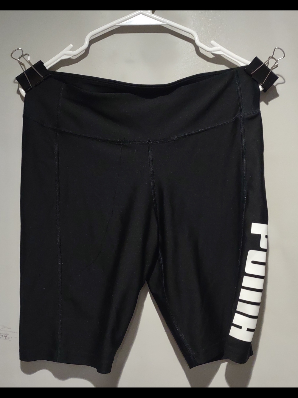 Puma Black Athletic Bike Shorts with Side Logo